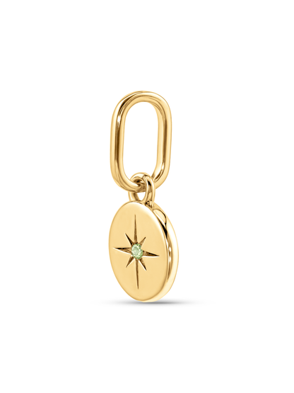 Thread-On August Birthstone Peridot Charm In Gold