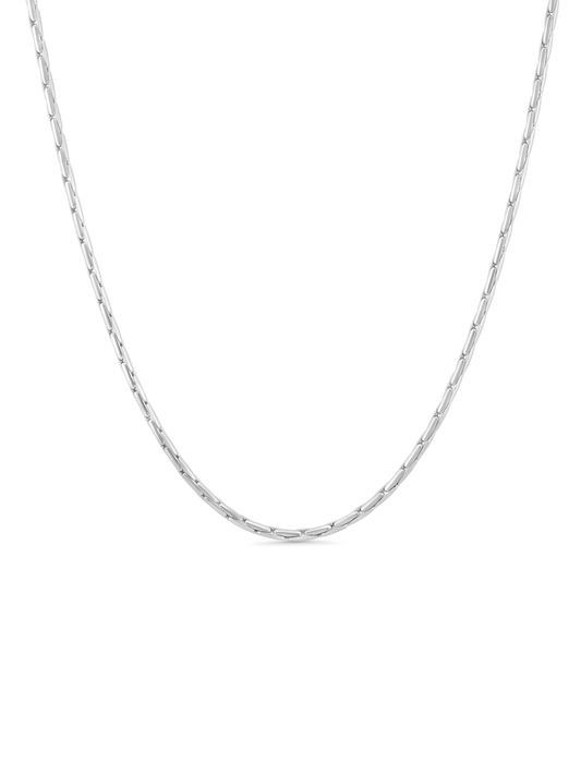 Snake Chain Necklace In Silver