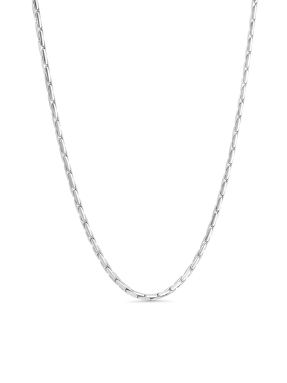 Snake Chain Necklace In Silver