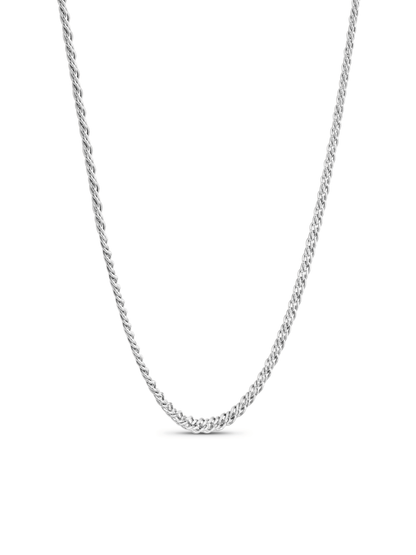 Cable Chain Necklace In Silver