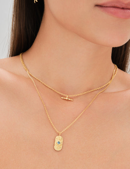 Amulet T-Bar Necklace In Gold