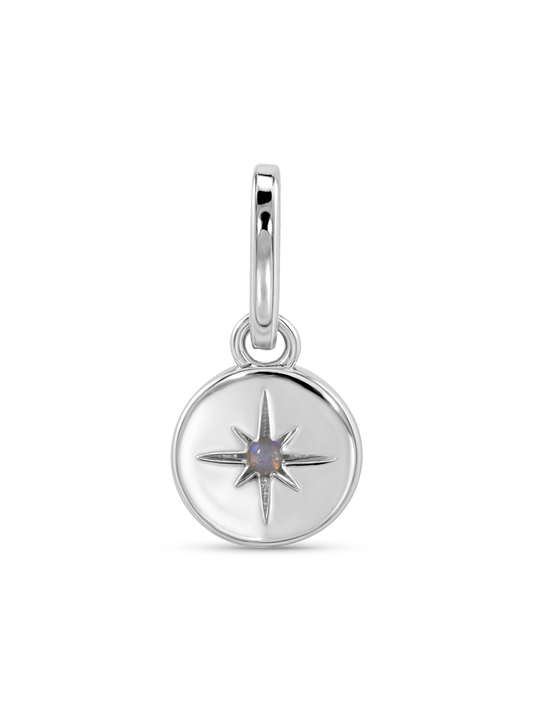 THREAD-ON OCTOBER BIRTHSTONE OPAL CHARM IN SILVER