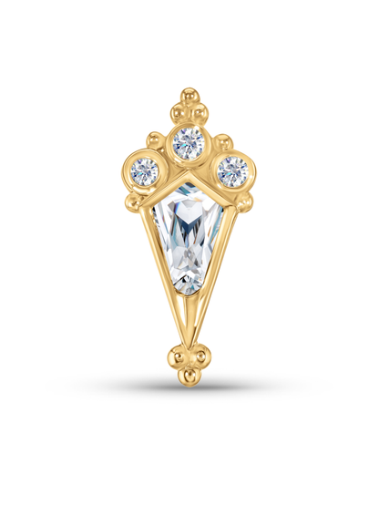 14K Gold & Lab-Grown Diamond Kite Piercing Stud
