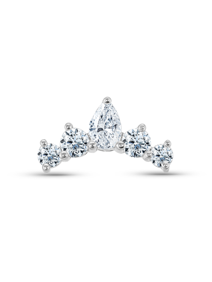 14K Gold & Lab-Grown Diamond Graduated Piercing Stud