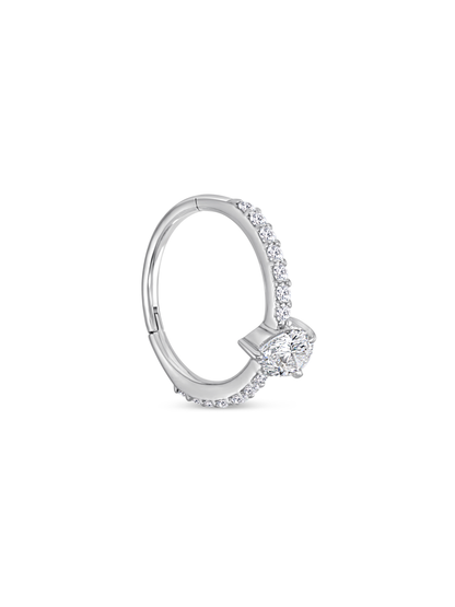 Fine 14K Gold & Lab-Grown Diamond Seamless Hoop