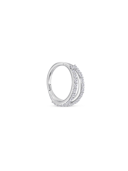 Fine 14K Gold & Lab-Grown Diamond Seamless Hoop