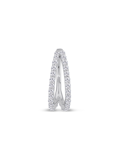 Seamless 14K Gold & Lab-Grown Diamond Pavé Hoop