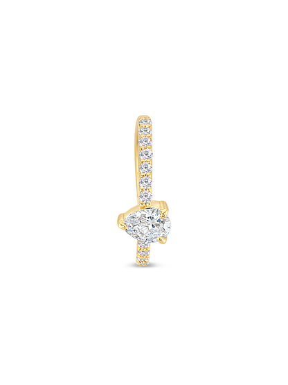 Fine 14K Gold & Lab-Grown Diamond Seamless Huggie