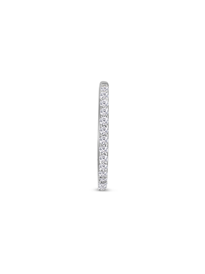 Fine 14K Gold & Lab-Grown Diamond Pavé Seamless Huggie