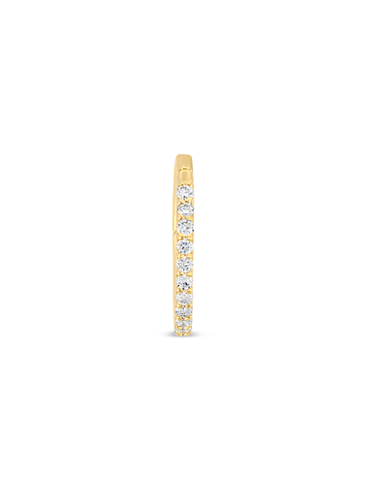 Fine 14K Gold & Lab-Grown Diamond Seamless Hoop