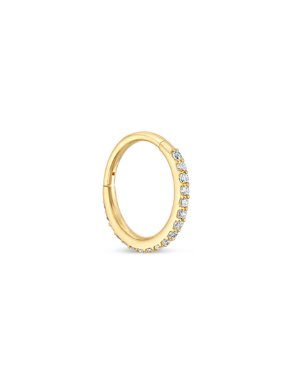 Fine 14K Gold & Lab-Grown Diamond Seamless Hoop