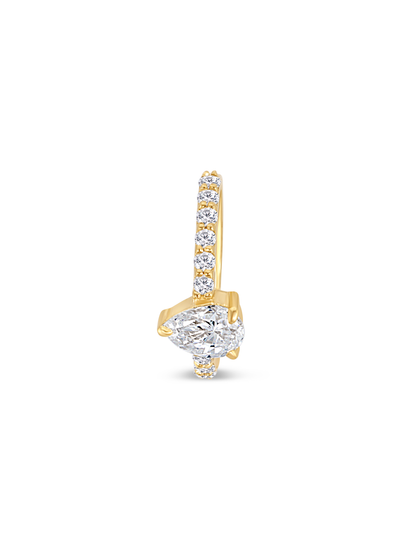 Fine 14K Gold & Lab-Grown Diamond Seamless Hoop