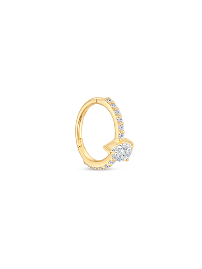 Fine 14K Gold & Lab-Grown Diamond Seamless Hoop
