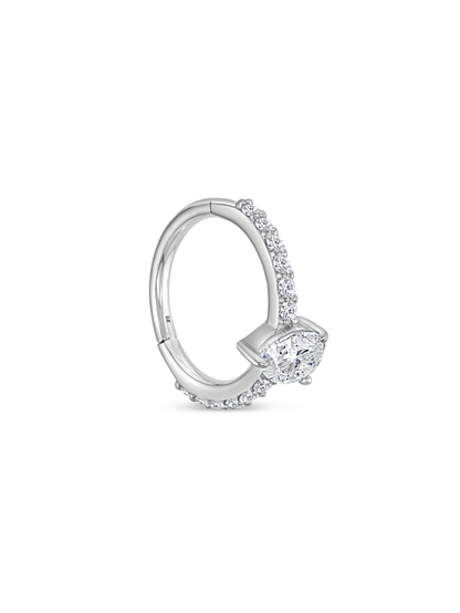 Fine 14K Gold & Lab-Grown Diamond Seamless Hoop
