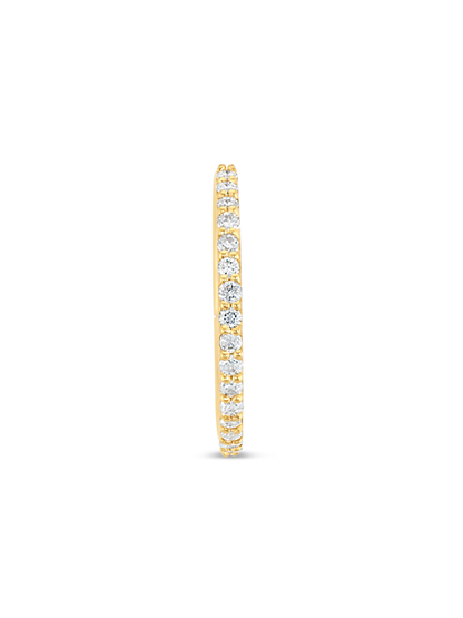 Fine 14K Gold & Lab-Grown Diamond Seamless Huggie