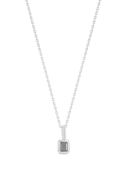 Blue Topaz December Birthstone Pendant Necklace In Silver
