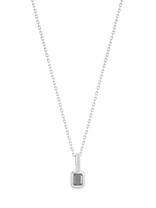 Blue Topaz December Birthstone Pendant Necklace In Silver