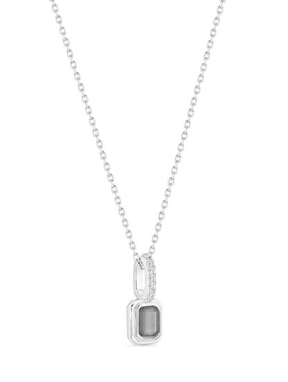 Blue Topaz December Birthstone Pendant Necklace In Silver