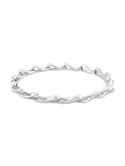 Fluidity Statement Link Chain Necklace In Silver