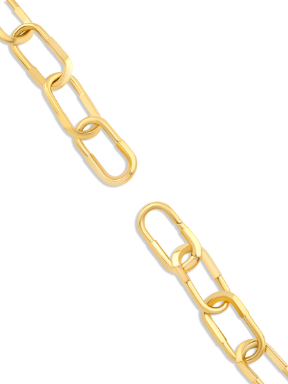 Contrast Link Statement Chain Necklace