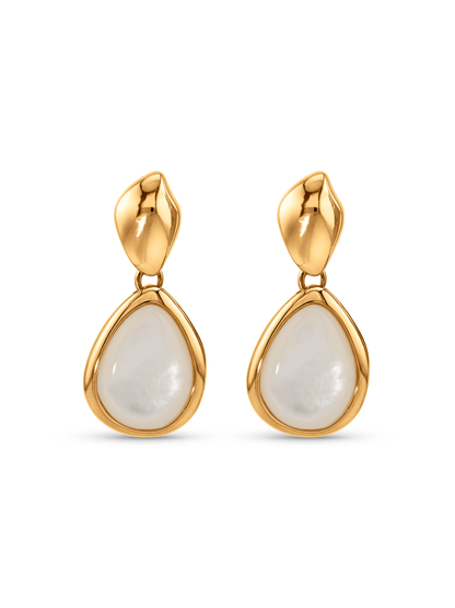 Mother-of-Pearl Irregular Drop Earrings
