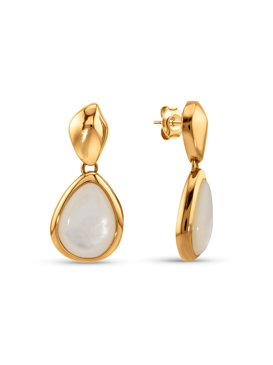 Mother-of-Pearl Irregular Drop Earrings