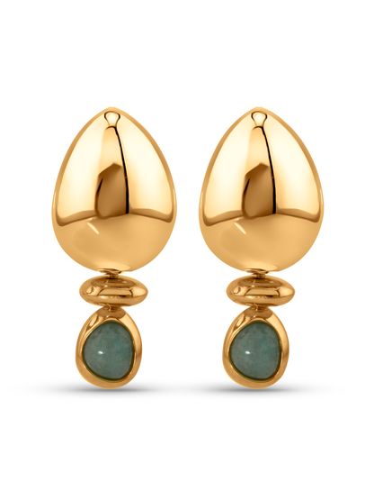 Pebble Amazonite Drop Studs