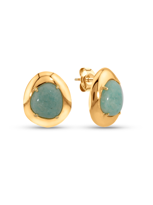 Amazonite Statement Studs