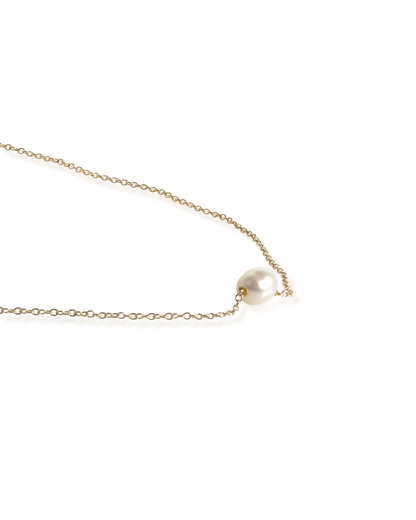 Fine 14K Gold & Freshwater Pearl Chain Necklace