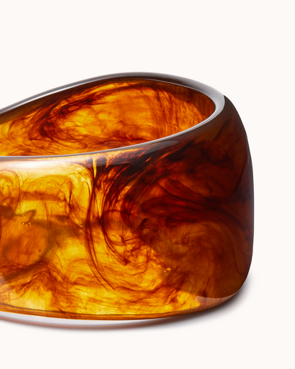 Chunky Resin Bangle in Brown