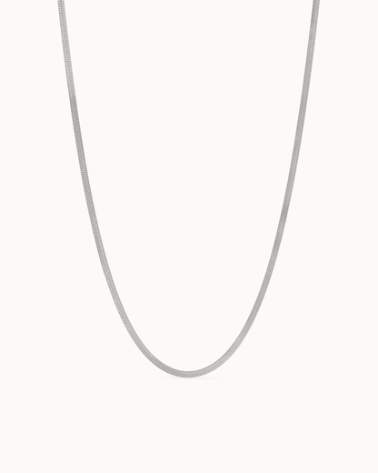 Snake Chain Necklace in Silver