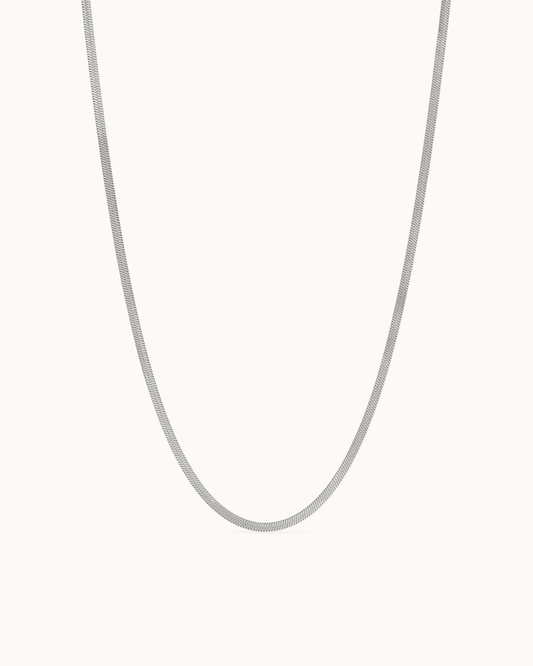 Snake Chain Necklace in Silver