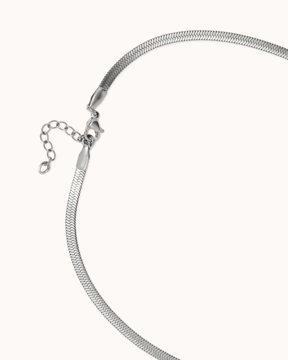 Snake Chain Necklace in Silver