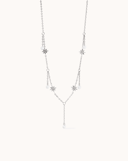 Star & Crystal Drop Necklace