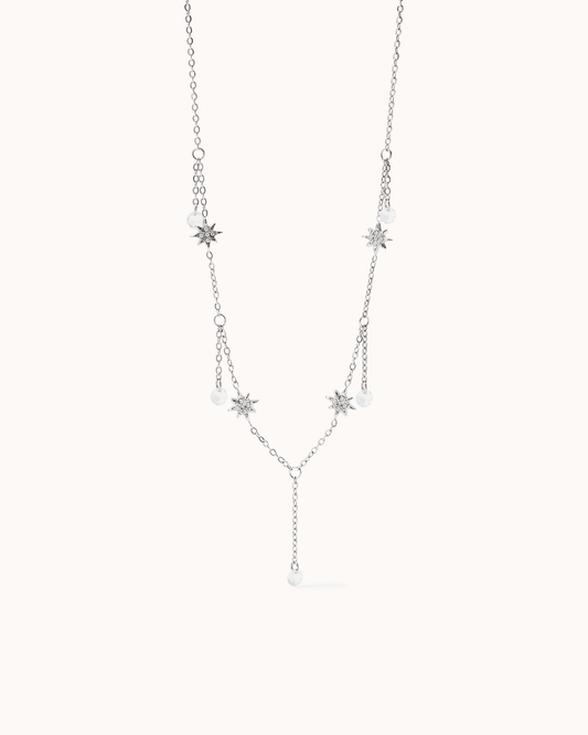 Star & Crystal Drop Necklace