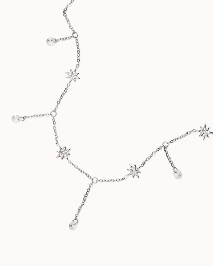 Star & Crystal Drop Necklace