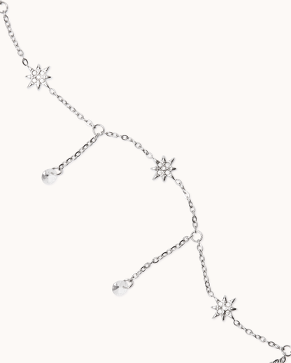 Star & Crystal Drop Necklace