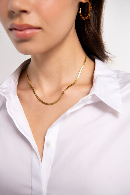 Snake Chain Necklace in Gold
