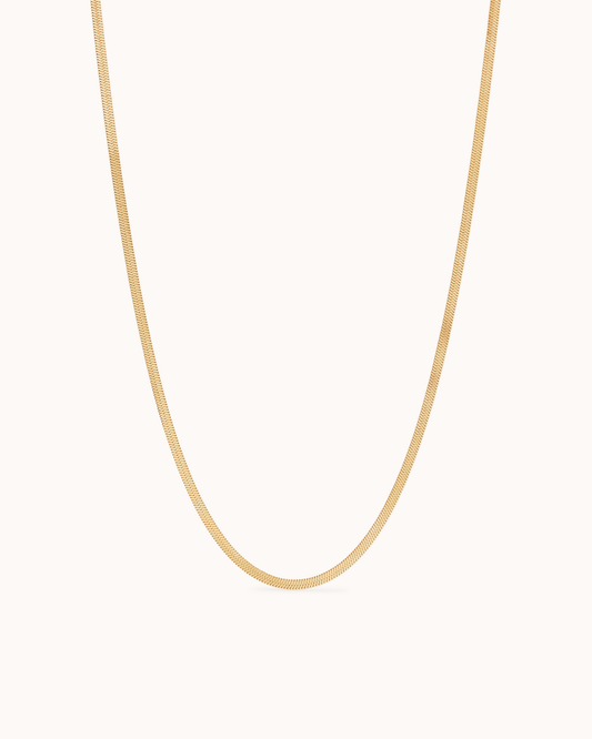 Snake Chain Necklace in Gold