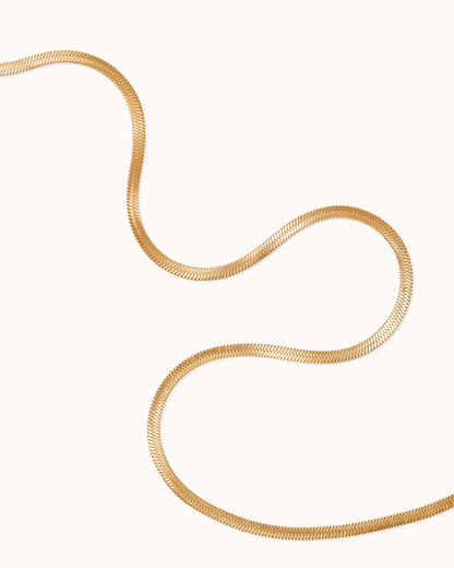 Snake Chain Necklace in Gold