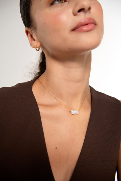 Freshwater Pearl Pendant Chain Necklace