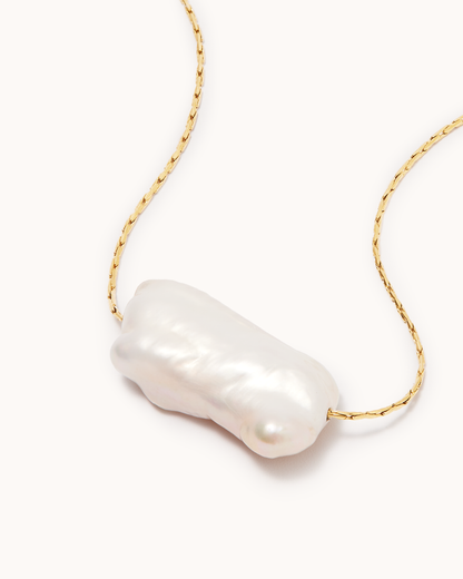 Freshwater Pearl Pendant Chain Necklace