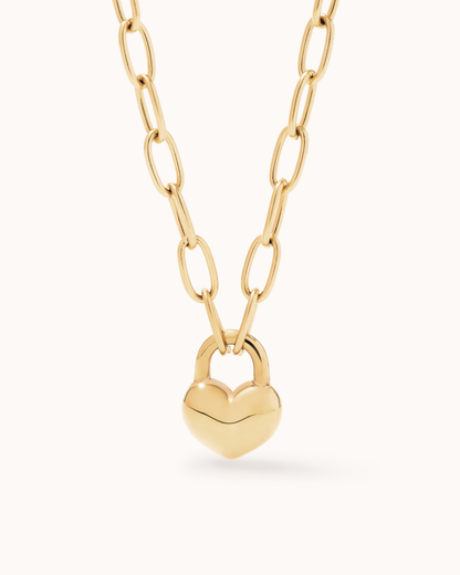 Chubby Heart Chain Necklace