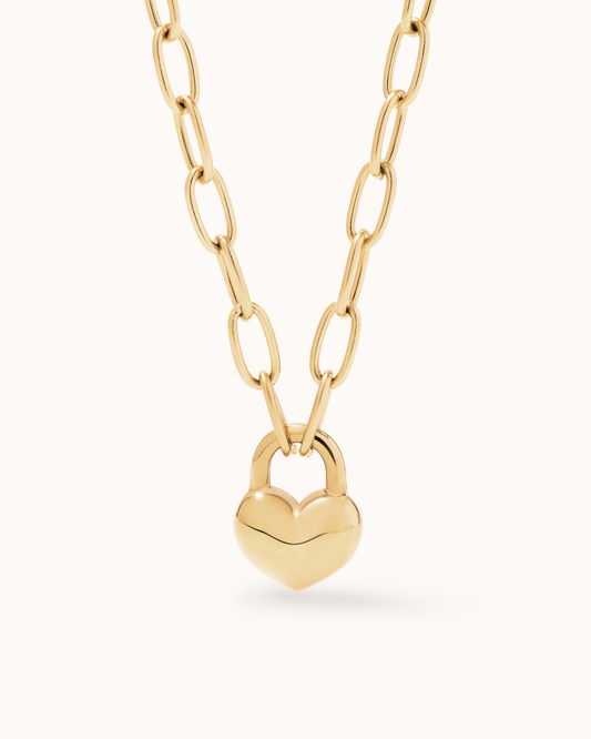 Chubby Heart Chain Necklace