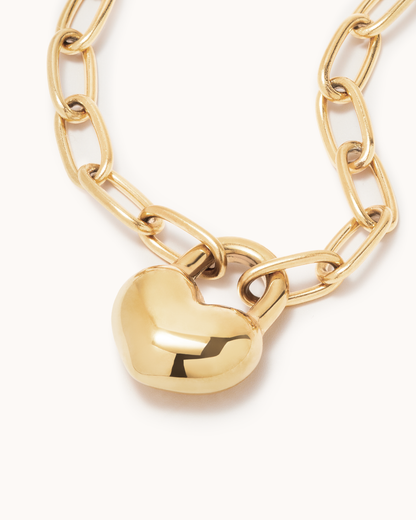 Chubby Heart Chain Necklace