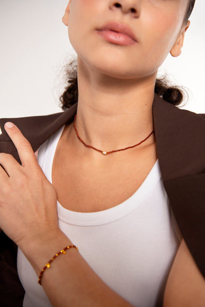Semi-Precious Bead & Pearl Necklace