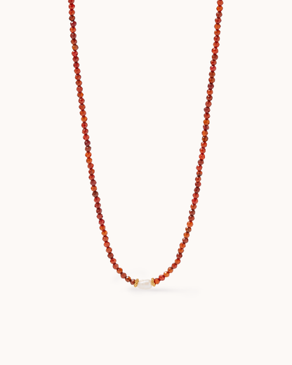 Semi-Precious Bead & Pearl Necklace