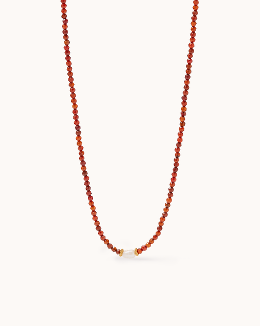 Semi-Precious Bead & Pearl Necklace
