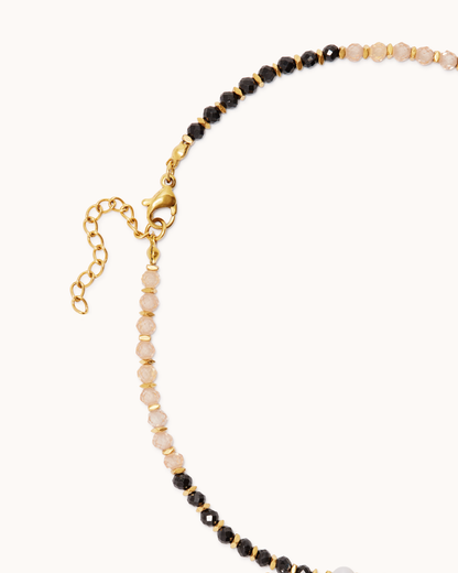Semi-Precious Pearl Necklace in Brown
