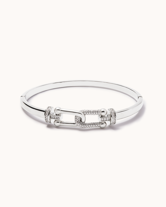 Crystal Bridle Link Bangle